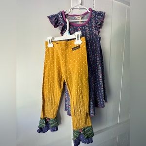 Matilda Jane Lap and Leggings set, size 6. Please see all photos + description